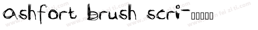 ashfort brush scri字体转换